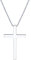 Flyow 925 Sterling Silber klassische Simpel Kreuz Kette Anhänger Schmuck Halskette für Herren, Silber Kette 61 cm Geschenk (Kleines Kreuz)
