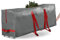 Zober Christmas Tree Storage Bag - 9 Ft Rolling Box - Plastic, Durable Handles & Wheels - Large, Gray