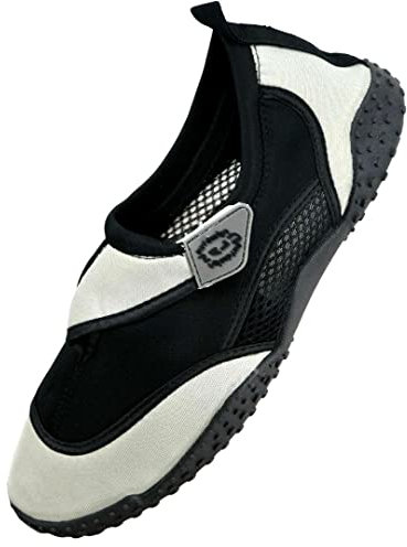 Aqua Beach Surf Wet Water Shoes Boys Girls Mens Womens Unisex Wetsuit Boots (Grey Adult 10)