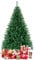 GOPLUS Sapin de Noël Artificiel 180CM, 1000 Branches en PVC Ouverture Automatique, Arbre de Noël avec Pied en Fer, Idéal pour Suspendre Guirlande de Lumières et Etoile, Vert