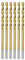 sourcing map High Speed Steel Straight Shank Twist Drill Bit Fully Ground Titanium Coated 1.9mm Drill Diameter 46mm Total Length 21mm Drill Bit Length 6 Pcs