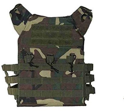 HXSZWJJ Army Tactical Vest Protective Vest Carrier Plate Vest Military Combat Shooting Hunting Vest (Color : Woodland)