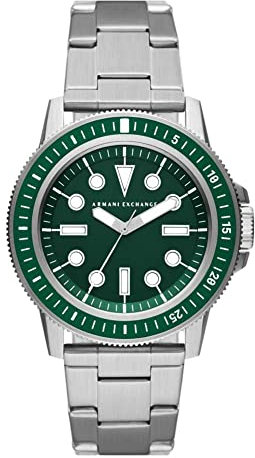 Armani Exchange Herren Quarz 3 Zeiger Uhr mit Armband AX1860