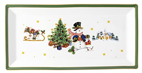 Hutschenreuther Happy Christmas Happy Christm. green Platte eckig 36 cm
