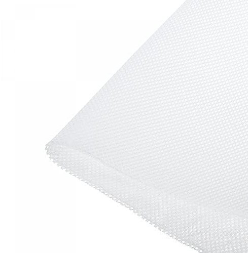 sourcing map Speaker Grill Cloth 40 x 55 Inch Stereo Mesh Fabric Protective Dustproof Cloth for Home Speaker Repair White