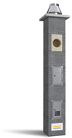W3G Schornstein - Pelletofen Schornstein - Keramik Schornstein Bausatz massiv Ø 120mm, Höhe 4m
