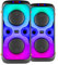 Fenton BoomBox440 Set, 180 Watt, 2X Party Lautsprecher mit Lichteffekt, Akku Musikbox, Bluetooth Lautsprecher, Karaoke Anlage, LED Partylautsprecher Partybox, MP3 Player