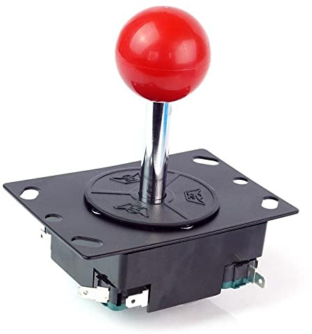 BerryBase Arcade Joystick, 8 Wege, 78,2mm Höhe, rot