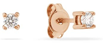 ESPRIT Damen-Ohrringe 925er Silber 2 Zirkonia One Size Roségold 32022995