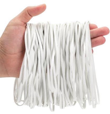 Mr. Pen- Extra Large White Rubber Bands, 100 Pack, 7 Inch, Office Supplies