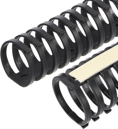 sourcing map 1.6ft Cable Raceway Cord Cover Hider Cable Management Self Adhesive Wire Channel for 40mm Dia Cable, Black