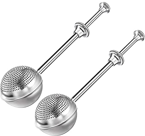 caits Flour Sifter Baton, 2 Powdered Sugar Tool With Spring Handle, Rustproof Sugar Duster Rod, Single Handed Flour Sifter Dispenser, Flour Duster Wand For Sugar Flour And Spices