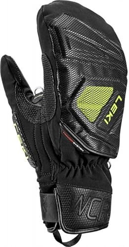 LEKI WCR C-tech 3D Mitten Black-Ice Lemon 8.5