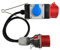 RoadEu Répartiteur de Courant avec Sorties CEE - Répartiteur de Courant de Chantier 16 A, 380 V et 230 V - Répartiteur Mobile, câble en Caoutchouc de 10 m - Adaptateur Prise Combinée