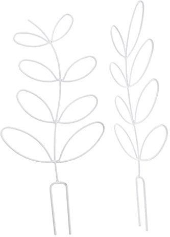 Milisten 2 Pièces Treillis De Jardin en Fer Tuteurs pour Plantes en Pot Support De Culture De Fleurs Support pour Plantes Grimpantes Usine Rosier Treillis De Raisin Miniature Le Fer Blanche