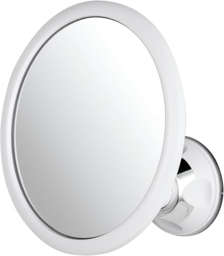 Mirrorvana Antibeschlag-Duschspiegel rund mit 360° Saugnapf, 17 cm x 17 cm | Rund Bruchsicherer Wandspiegel für die Dusche mit starkem 360°-Saugnapf – hält sicher an Fliesen, ideal für Rasur und Pflege
