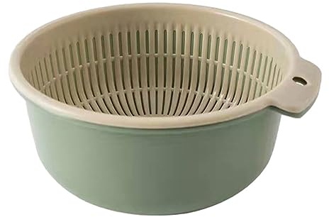 IEEDFJKK Passoire PP Gadget de cuisine sûr et durable pour tous les jours Taomi BasketKitchen Passoire Gadgets de cuisine en plastique Passoires, Vert nordique, petit