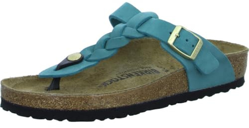 Birkenstock Gizeh Flip Flops Damen White Flip Flops Schuhe, Biscay Bay, L, Größe 44