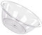 Qcwwy Transparent Plastic Wash Basin Thicken PET Large Capacity Round Clear Washbasin Dish Tub for Washing Face, Laundry, Vegetables, Space Saving Design, Easy to (Large)
