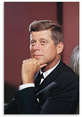 REDCHAMBER Greatest Americans John F. Kennedy Retro-Poster, Wandkunst, Poster, Drucke, Heimdekoration, Bild, Leinwand, Gemälde, Poster, 40 x 60 cm