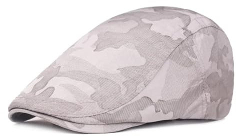 YUEZHAN Barett Baskenmützen Für Herren Barett Hut Frauen Männer Tarnkappe Visier Zeitungs Junge Maler Casual Mesh Hut 55 To60 cm Hellgrau