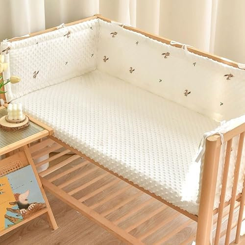 Parachoques Cuna Bebe Protector De Cuna para Bebe Acolchado Chichonera Acolchada De Cunas Protector Cuna Acolchado Parachoques para Cuna De Bebe Cubre Cuna Bebe Lateral,A02,150cmc