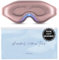 Dreamway 100% Blackout Sleep Mask - 3D Contoured - Memory Foam - Ice Silk Fabric - Seamless Fit - Includes Storage Pouch - Blackout Mask for Sleeping - Sleep Mask for Eyes (Pink/Pink)