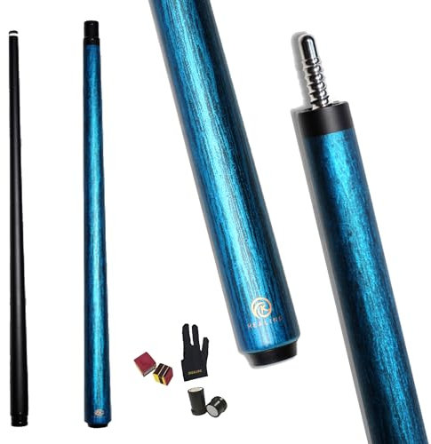 KHEALING Taco de billar de fibra de carbono, cabeza de 12 mm, taco de billar de baja desviación, taco de billar profesional, accesorios de taco de billar de 56 pulgadas, adecuado para sala de billar