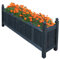 Vivo Technologies Extra Large Rectangular Wooden Planters Outdoor Garden Planter Box Planting Raise Bed Plants Flowers Plant Pot Natural Long Wood Pot,90x20x34 cm, Grey