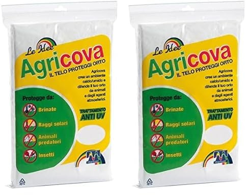 Maniver Agricova Telo di protezione in tessuto non tessuto sp. 17 gr, Bianco, mt 2.4 x 10 (Confezione da 2)