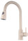 EGSO Mitigeur Cuisine Rabattable, Robinet Cuisine Rabattable Pivotant à 360° d'Évier à Arc Élevé Pulvérisateur Escamotable 2 Modes, granit beige
