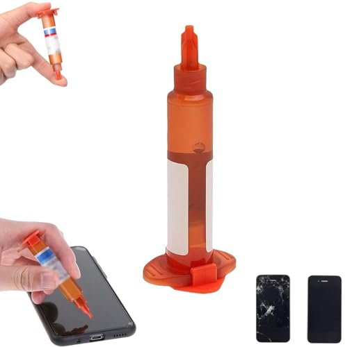 Fix Cracked Cell Phone Screen Glue, Liquid Optical Clear Adhesive Glue, Glass Repair UV Glues,Touch Screen Repair Glues, Phone Screens Frame Warping Screens Repair for Smartphone (1, 10ml)