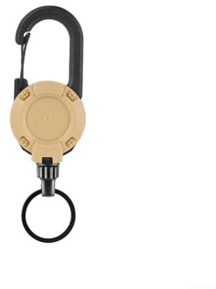Portachiavi retrattile da 60 cm con gancio a molla resistente, design leggero per comodità (senza adesivi)