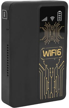 Garsent 4G LTE WiFi Mobile Hotspot, 10 Verbundene Geräte, Mehrere Netzwerke, Tragbares Internet für, Wohnmobil und Reisen, WiFi6 2.4GHz Tragbarer Hotspot 300 Mbit/S WiFi Router (Black)