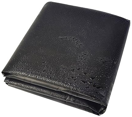 UV-beständige schwarze Teichfolie, 0,12 mm, HDPE, Outdoor-Abdeckung für Koiteiche, Schwimmbäder und Wasserspiele, langlebig, wetterfest, Größen: 3 x 4,5 m, 5 x 7 m, 6,5 x 9 m, 7 x 7 m, 5 x 8 m