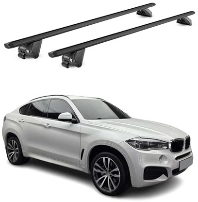 OMAC Dachträger für Mitsubishi Outlander 2013-2021 Aluminium Silber | TÜV geprüft, bis 100 kg Traglast, T-Nut-Befestigung, für integrierte Dachreling geeignet, Querträger, Grundträger