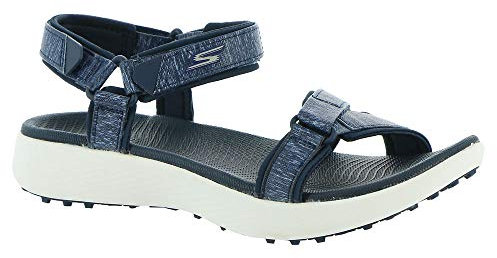 Skechers Sandales de Golf sans Crampons 600 pour Femme, Bleu Marine/Blanc, 37 EU