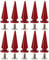 10 stücke 10x26mm große größe Kegel Spikes Punk Nieten bolzen Schraube Baum Form zurück Spikes für DIY Leder Schuhe Jacke Handwerk kleidersack(rot)