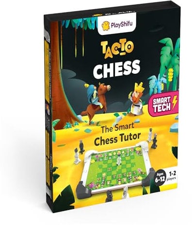 PlayShifu Interactive Chess Board Game - Tacto Chess (Kit + App with 4 Modes) Fun Chess Set for Kids, Beginners, for Kids, Age 6 & Up | Chess Learning Games (Tablet Not Included)