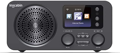 Inscabin D7 Internet DAB/DAB+ Digital Radio, Internet Radio/Digital Radio with Spotify Connect and Bluetooth (Black)