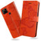 DENDICO Coque pour Google Pixel 5 XL/Pixel 4A 5G, Papillon Imprimé Housse en Cuir PU Magnétique Portefeuille, Étui à Rabat pour Google Pixel 5 XL/Pixel 4A 5G, Orange