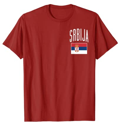 Serbien Flagge Srbija Serb Fußball Fan Herren Damen Kinder T-Shirt