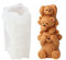 Xidmold 3D Bär Silikonform Kerzenform, Tier Backform Silikon Formen für Fondant, Tortendeko, Schokolade, Seife, Gips, Sojawachs Kerzen, Epoxidharz Handwerk (B)