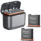 Powerextra 360 x3 Batería de Repuesto y Cargador Rápida para 360 x3 con Tarjetas SD Misro,Concentrador de Cargador de Batería(2 * 1800mAh Batería con Cargador)