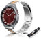 RoYiio Correa Metal Compatible con Samsung Galaxy Watch FE Correa de Reloj Galaxy Watch 7 6 5 4 Acero Inoxidable Correa 20mm para Galaxy Watch 5 Pro/Galaxy Watch 6 4 Classic - Plata Oro Rosa