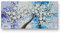 TBHAPY Leinwandbild mit weißem Blumenmuster, handgemaltes 3D-modernes abstraktes Gemälde, weiße Bilder für Wohnzimmer, Schlafzimmer, Dekor (Silber, 121,9 x 61 cm)
