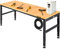 VEVOR Werkbank, 1549 x 508 mm Werkstatttisch, Höhenverstellbar 688-910 mm, 900 kg Kapazität, Inkl. Stromanschlüsse, Hartholz-Oberfläche, Metallrahmen & Fußpads, Ideal für Garage, Büro & Zuhause