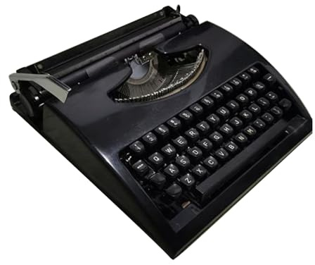 Máquina de Escribir Inglesa Mecánica Antigua, Máquina De Escribir Vintage Creativa, Maquinaria Máquina de Escribir, Maquina Escribir, Máquina de Escribir Manual Antigua, Portátil y Fácil de Usar,(Blac