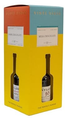 Taylors Port Wine and Vinte Vinte Chocolate tasting gift pack, 4 x Port Wine and 4 x Chocolate
