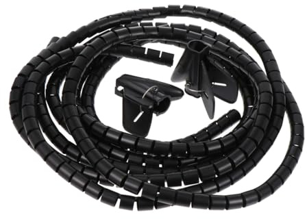 BESPORTBLE 2 pezzi Organizzatore Cavi PE Tagliabile Tubo Protettivo Anti-pressione Resistente per Computer Tv Ufficio Guaina Flessibile per Gestione e Protezione Fili